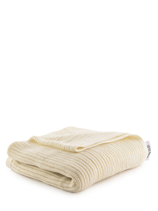 Crocheted Baby Blanket (100% cotton) - Cream/Pink