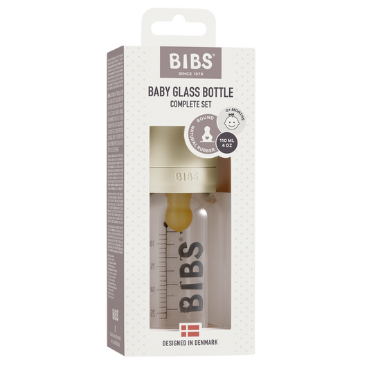 BIBS Beige Glass Feeding Bottle | 110 ml
