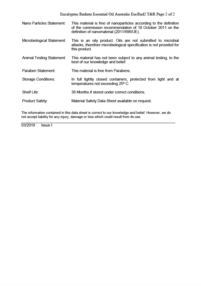 Eucalyptus Radiata Essential Oil