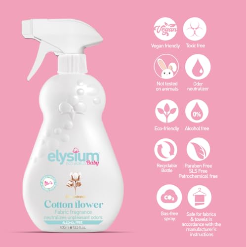 Baby Fabric Spray Freshener and Room Spray - Non Toxic Ingredients, Alcohol Free and Allergan Free Linen Spray for Bedding and Air Freshener – Long-Lasting Fragrance Refresher and Deodorizer Spray.