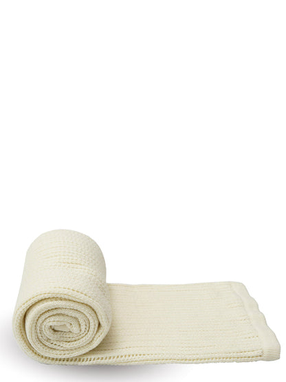 Crocheted Baby Blanket (100% cotton) - Cream/Pink