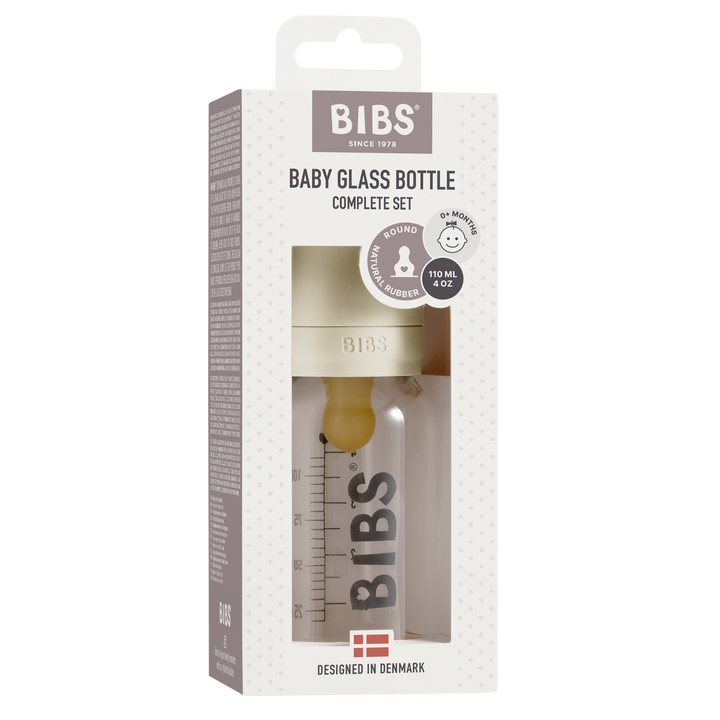 BIBS Beige Glass Feeding Bottle | 110 ml