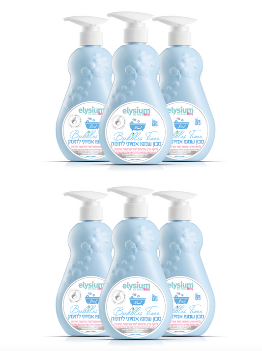 6 Pack of Real Baby Shampoo Soap 2 in 1 | 400 ml