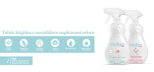 Baby Fabric Spray Freshener and Room Spray - Non Toxic Ingredients, Alcohol Free and Allergan Free Linen Spray for Bedding and Air Freshener – Long-Lasting Fragrance Refresher and Deodorizer Spray.