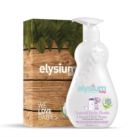 ELYSIUM ECO WORLD Premium Baby Bottle Cleaner Soap Superior Baby Bottle and Pacifier Liquid Dish Soap 13.5 Fl Oz. Non-Toxic Ingredients, Ecological Formula for effective cleaning, Pack of 1